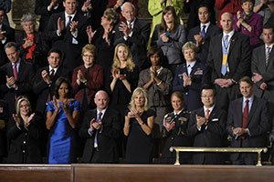 Fujita at 2012 State of the Union First Lady's Box © AP Image Limited License